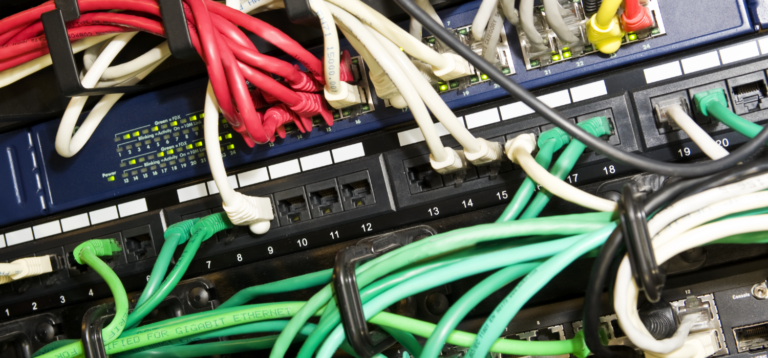 Network switch, Power over Ethernet switch for telecommunications and a patch panel